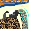 thumbnail image 4 of 17 Inch Lightweight Backpack,PVC Waterproof Oxford Fabric, Ergonomically Designed, with Large Capacity, Leopard Animal Pattern, 4 of 5