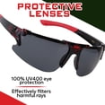 thumbnail image 4 of Gafas de sol Marvel Spiderman para niños, elegantes, cómodas y duraderas, con protección UV y funda de transporte blanda, con licencia oficial, 4 of 7