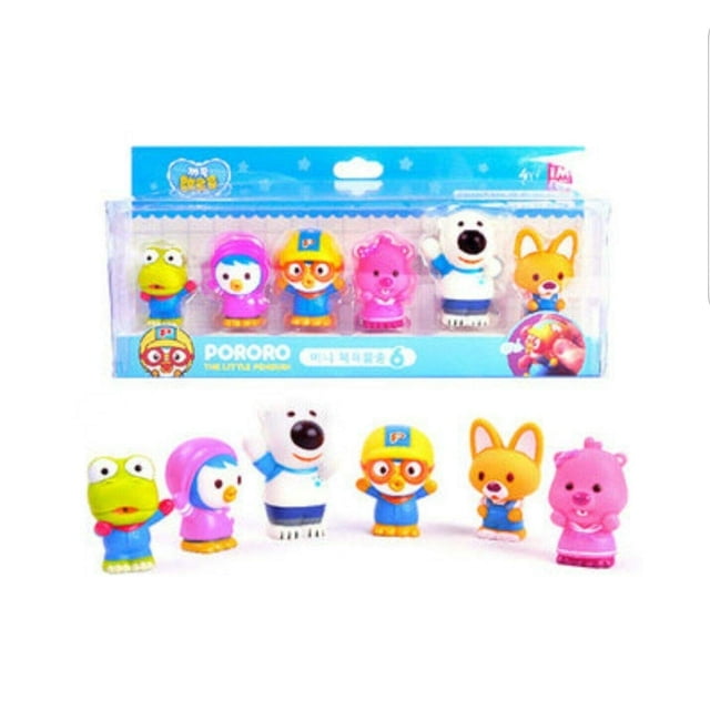 Juguete de baño PORORO Character para niños mayores de 4 años, 6 unidades