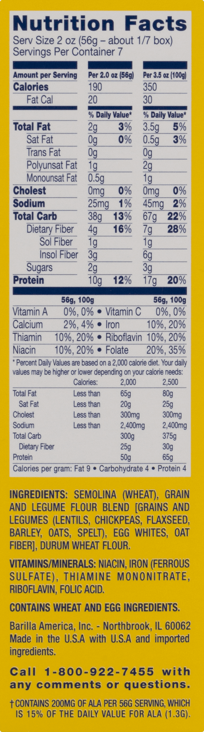 Barilla Lasagna Noodles Nutrition Information Besto Blog