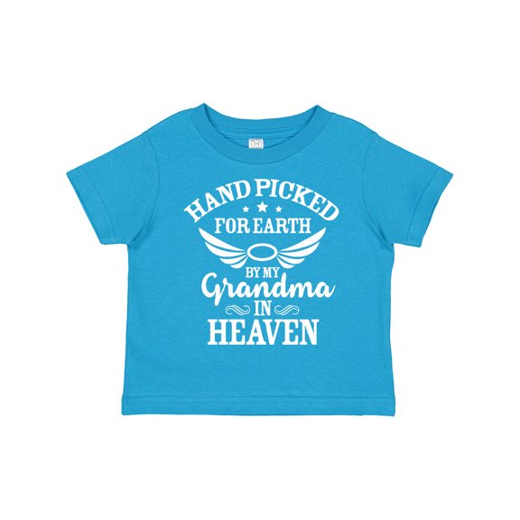 Inktastic Handpicked for Earth by My Grandma in Heaven Angel Wings Boys or Girls Toddler T-Shirt
