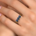 thumbnail image 4 of Gem Stone King 10K Yellow Gold Blue Mystic Topaz Engagement Ring for Women | 1.50 Cttw | Round 5MM | Gemstone November Birthstone | Size 9, 4 of 6