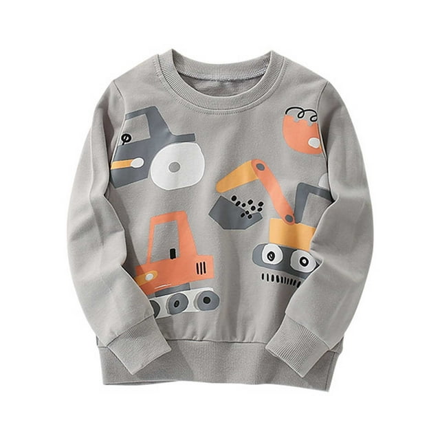 Liyamei Hauts à Manches Longues pour Filles Col Rond Décontracté pour Enfants Confortable Chemise Imprimée Douce Blouse pour Usage Quotidien Taille 2-3 Ans