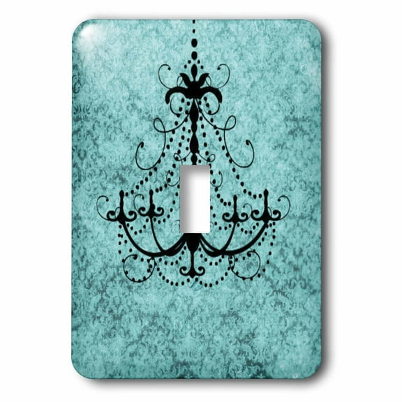 3dRose, Chandelier on Vintage Background, single toggle switch