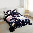 thumbnail image 3 of Feelyou Child Axolotl Animal Full Size Comforter Sets, Stars Starry Sky Bedding Sets, 3pcs, 3 of 8