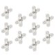 thumbnail image 2 of 10PCS Shed Door Hinges Kitchen Cabinet Hidden 360 Degree Rotation Pivot Stainless Steel Rotating Rotatable 57x16 mm, 2 of 5