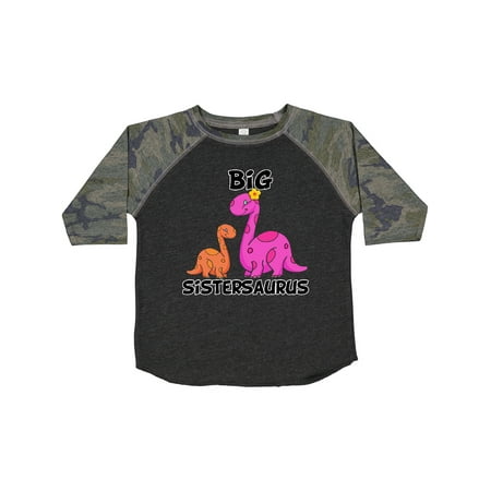 

Inktastic Big Sistersaurus with Cute Sibling Dinosaurs Gift Toddler Toddler Girl T-Shirt