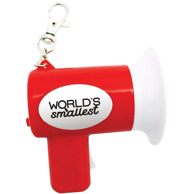 Knick Knack Toy Shack, World's Smallest B/O Megaphone, Red/White