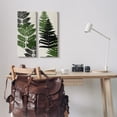 thumbnail image 2 of Stupell Industries Bold Layered Fern Leaves Modern Botanical Sprigs Graphic Art Gallery Wrapped Canvas Print Wall Art, Set of 2, Design by Kim Allen, 2 of 6