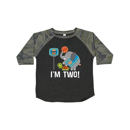 

Inktastic Basketball 2nd Birthday for 2 Year Old Gift Toddler Boy Girl T-Shirt
