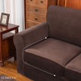 thumbnail image 6 of Subrtex 4-Piece Velvet High Stretch Sofa Cover Slipcover, Separate Cushion Covers(Chocolate, Sofa), 6 of 7