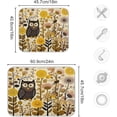 thumbnail image 3 of Dish Drying Mat Vintage Owl Wildflowers Absorbent Dry Mats for Dishes Draining Pad for Kitchen Countertop 18" x 24", 3 of 7
