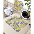thumbnail image 5 of Yellow Grey Leaf Dish Drying Mat for Kitchen Counter, Super Absorbent Quick Dry Coffee Bar Mat Pad Thin Diatomaceous Sink Mat Non Slip Dish Drainer Mat 16x18 Watercolor Modern Abstract Art Aesthetics, 5 of 6