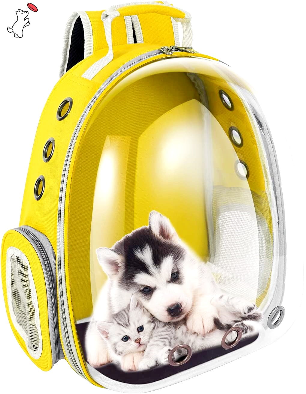 GoXteam Cat Backpack Carrier Bubble Carrying Bag, Small Dog Backpack