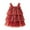 D-Watermelon Red, variant on Ulitacool Girls Holiday Dresses Round Neck Sleeveless Floral Holiday Party Outfit Tiered Mesh Dress Dance Party Dresses Lovely Playsuit Pink 2-3 Years