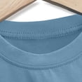 thumbnail image 5 of CPNG Girls and Boys 2 Piece Short Set Kids Summer Outfit Solid Color Short Sleeve T-shirt Elastic Waist Shorts Set(Blue,7-8 Years), 5 of 7