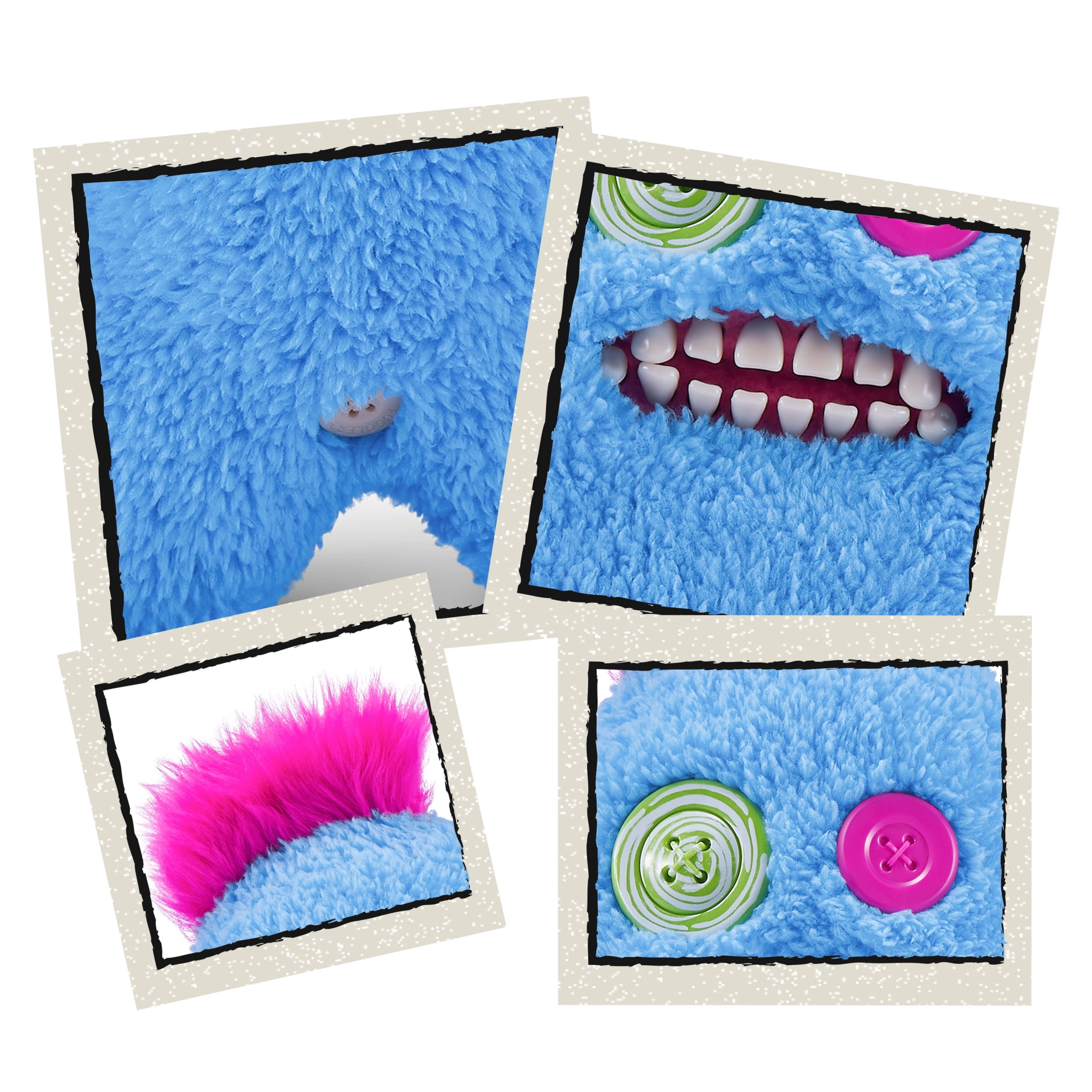 Fuggler Hairy Fuggs 9-inch Series 1 (Sasquoosh - Tuft - Blue) by ZURU, Funny Ugly Monster Plush Toy