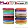 thumbnail image 3 of Filamento PLA para impresión 3D con bolígrafo, 10/20/30 colores, diámetro de 1,75 mm, 200 m, repuesto de plástico inodoro y seguro para bolígrafos de impresión 3D para niños, 3 of 5