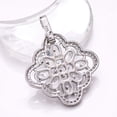 thumbnail image 2 of White Topaz, Cubic Zirconia 925 Silver Platinum Plated Pendant 1.30" P79711, Topaz Pendant, Gift For Her, Oval Pendant, White Pendant, 2 of 2