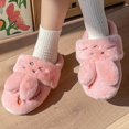 thumbnail image 5 of Aayomet House Slippers for Women Fluffy Winter House Print Shoes Indoor and Outdoor,Red 41, 5 of 5