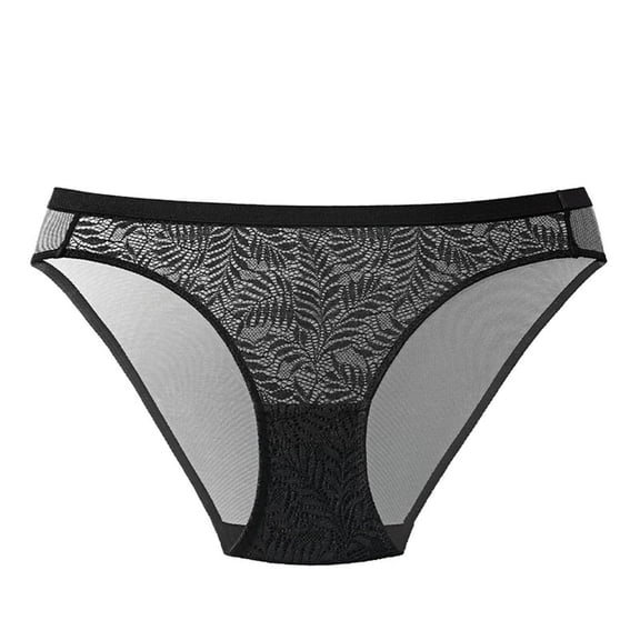 Jamicy Underwear French Thin Perspective Mesh Lace Underwear Cropping Hip Lifting Low Waist Underwear