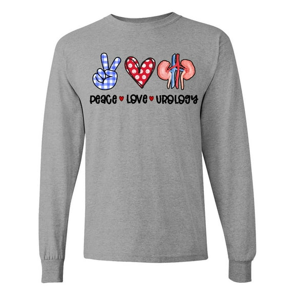 Inktastic Peace, Love, Urology, Healthcare Craft Long Sleeve T-Shirt