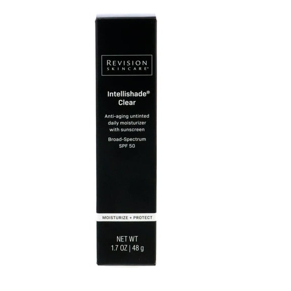 Revision Skincare Intellishade® Clear, Anti Aging Daily Moisturizer with SPF 50, Untinted and Oil Free, with Peptides and Hyaluronic Acid, 1.7 oz