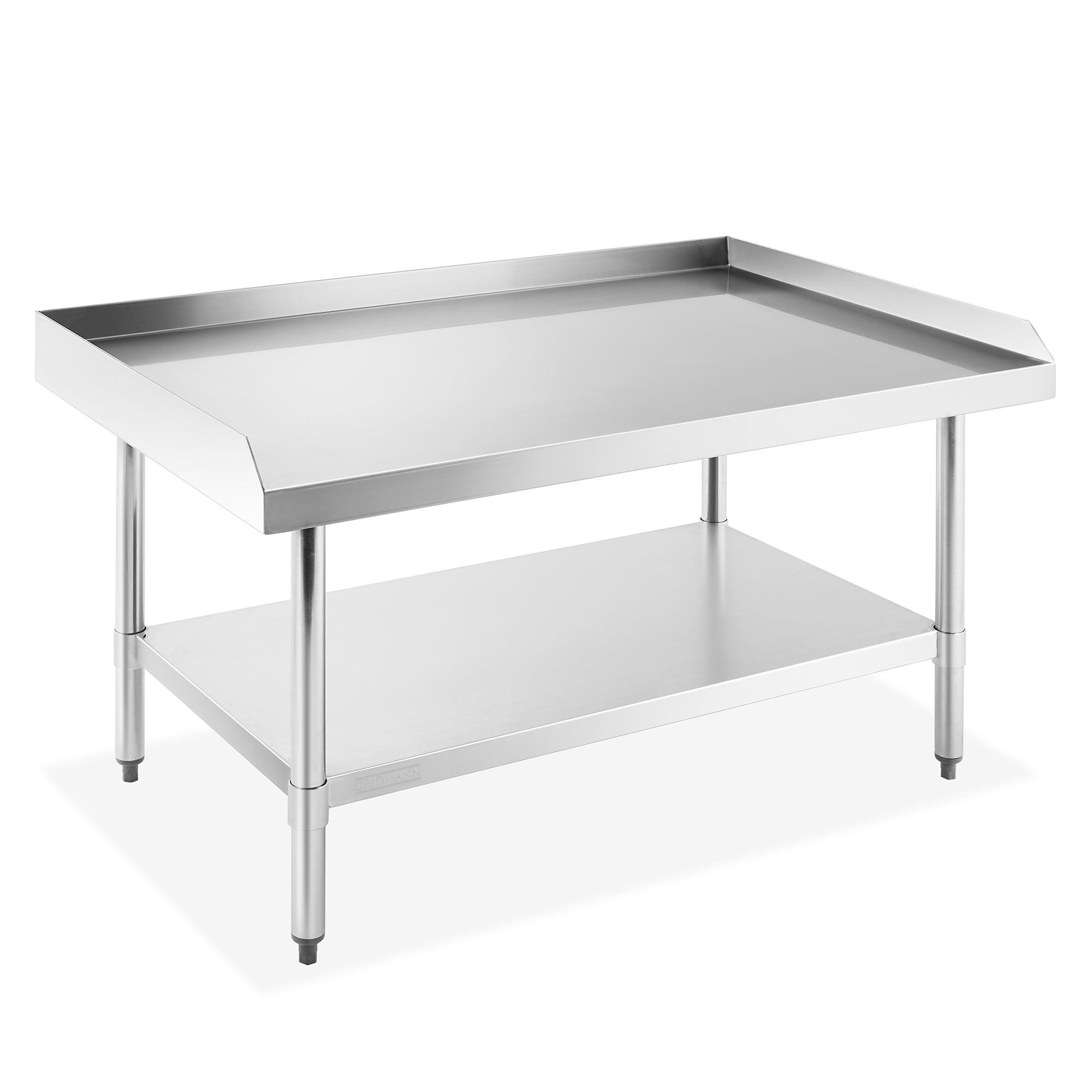24 Width x 60 Length Commercial Grade AmGood Stainless Steel Equipment Stand with Undershelf Heavy Duty NSF Certified 