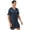 A Navy_Blue, variant on iiniim Men's Nightshirt Satin Nightwear Comfy V Neck Short Sleeve Soft Loose Pajama Sleep Shirt