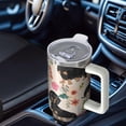 thumbnail image 6 of OBREWU Dachshund and Flower Tumbler with Handle and Lid,Dachshund and Flower 40oz Double Wall Vacuum Insulated Tumbler,Cups Gift for Women and Men, 6 of 7