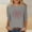 Gray, variant on Womens Patriotic Shirts USA Plus Size Tee Crewneck 3/4 Sleeve Shirt Vest 4th of July Print Cloths