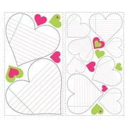 RoomMates Heart Notepad Dry Erase Peel & Stick Wall Decals