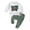 White, variant on Boys Clothes Spring Fall Embroidered Letter Football Print Long Sleeve Hoodie Jogger Pants 2 Piece Girls Outfits White 18-24 Months