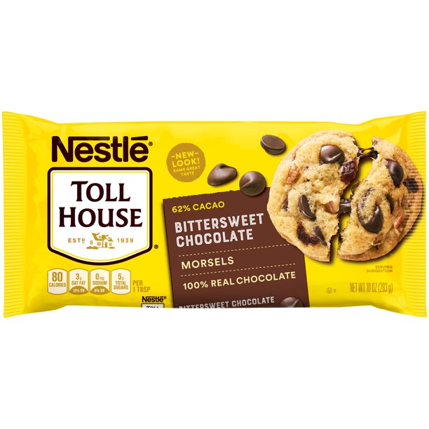 NESTLE TOLL HOUSE 62 Cacao Bittersweet Chocolate Morsels 10 oz. Bag