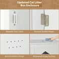 thumbnail image 5 of HomGarden 20'' White Cat Washroom Pet House Hidden Litter Box Enclosure & MDF Side Table 18lbs, 5 of 12