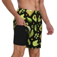 thumbnail image 2 of Rateoe Avocado Toast Pattern Men’s Swim Shorts with Compression Liner – Double-Layered Quick-Dry Swimwear, Comfortable & Stretchy Beach Shorts-X-Large, 2 of 6