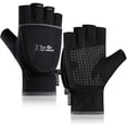 thumbnail image 1 of HITNEXT Bicycle Gloves Convertible Flip Cycling Photography Unisex Grey Size: L, 1 of 6