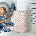 thumbnail image 3 of Stylish Patterned Linen Laundry Hamper Large Open Top Breathable Fabric For Bedroom Bathroom Durable Design, 3 of 5