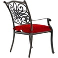 thumbnail image 3 of Hanover Traditions 5-Piece Outdoor Dining Set with Round Cast-Top Table, 4 Stationary Chairs, 9-Ft. Table Umbrella and Stand, 3 of 11