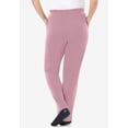 thumbnail image 2 of Woman Within Plus Size 7-Day Knit Straight Leg Pant Stretch Elastic Waist (Petite & Tall Available), 2 of 6
