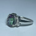thumbnail image 3 of Mystic topaz 10x7 Pear Shape Checkerboard and Diamond 14kt White Gold Ring, 3 of 6