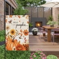 thumbnail image 5 of Fall Hello Pumpkins Garden Flag 12 x 18 Inches, Thanksgiving Country Sunflower Bird Berry Leaf Weather Proof Outdoor Patio Flags Double Sided Small Garden Decoration for Yard Outside Home, 5 of 9