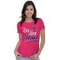 thumbnail image 4 of Live Love Jesus Christian Faith Womens Fitted Plus Size Graphic Tee Brisco Brands 3X, 4 of 5