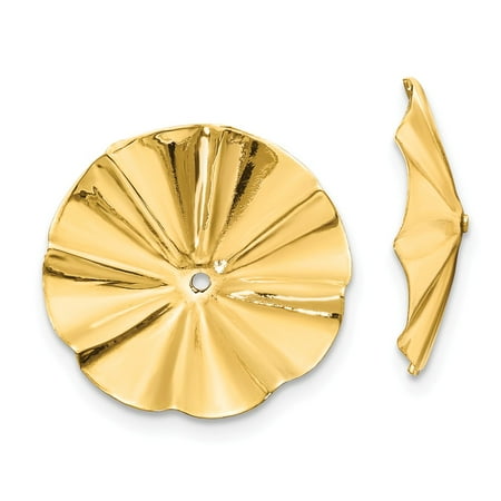 Roy Rose Jewelry 14K Yellow Gold Polished Fancy Earring Jackets 11mm length