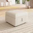 thumbnail image 6 of HONBAY Ottoman with Storage for Modular Sectional Sleeper Sofa, Linen Beige, 6 of 6