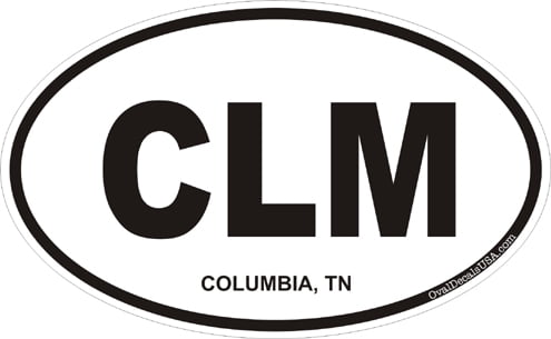 3 8 inch columbia tennessee oval decal walmart com walmart columbia tn