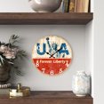thumbnail image 3 of 12 Inch Patriotic Wall Clock, USA 250th Anniversary Wooden Round Wall Clocks with Silent Non-Ticking Quartz Movement, Battery Operated, Art Decor Hanging Clock for Kitchen, Bedroom, Living Room, 3 of 9