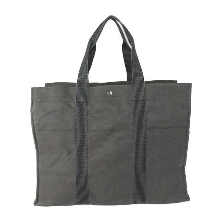 Authenticated Used Hermes Bag Yale Line Tote GM Gray Handbag Women's Men's  Canvas HERMES 