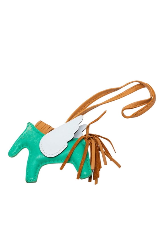 Pre-Owned Hermes Rodeo Pegasus PM Accessory Bag Charm Keychain Mint Sesame Blue Brume Agneau...