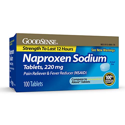 GoodSense All Day Pain Relief, Naproxen Sodium Tablets 220mg, 100 Count